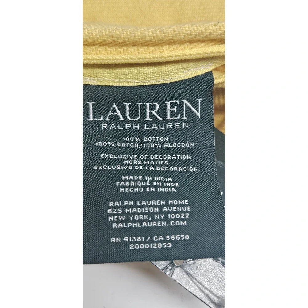 NWT LAUREN RALPH LAUREN 100% cotton cushion‎ cover textured twill 22x21.5